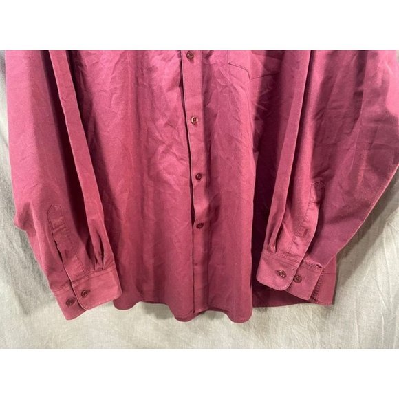 Adolfo Button Up Shirt Adult XL 17 17 1/2 34/35 Red Long Sleeve Mens.‎ - Picture 3 of 8